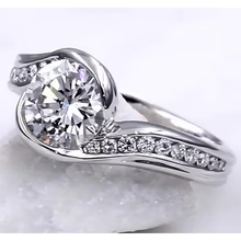 Afbeelding in Gallery-weergave laden, Verlovingsring 2.75 Karaat Echt Diamant Spanning Stijl Instelling Vrouwen Sieraden