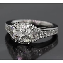 Afbeelding in Gallery-weergave laden, Verlovingsring 3.50 Karaat Echt Diamant Oude Mijn Vintage Stijl Sieraden Nieuw