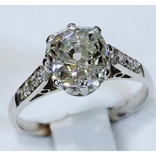 Afbeelding in Gallery-weergave laden, Verlovingsring Old Miner Echt Diamond 3,50 Karaat Witgoud 14K