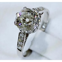 Afbeelding in Gallery-weergave laden, Verlovingsring Old Miner Echt Diamond 3,50 Karaat Witgoud 14K