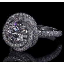 Afbeelding in Gallery-weergave laden, Verlovingsring Ronde Echt Diamanten 4 Karaat Swirl Style Wit Goud