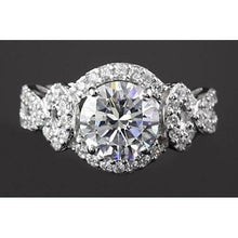 Afbeelding in Gallery-weergave laden, Verlovingsring rond 3,50 karaat Echt Dames Sieraden 4-Punts Instelling