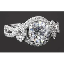Afbeelding in Gallery-weergave laden, Verlovingsring rond 3,50 karaat Echt Dames Sieraden 4-Punts Instelling