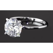 Afbeelding in Gallery-weergave laden, Vier Prong Setting Solitaire Ronde Echt Diamanten Verlovingsring 2 Karaat