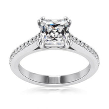 Afbeelding in Gallery-weergave laden, Vierkant Geslepen Oude Mijnwerker Echt Diamanten Trouwring Dubbele Prong set 5 Karaat