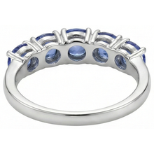 Afbeelding in Gallery-weergave laden, Vijf stenen ronde tanzaniet edelsteen 2,50 karaat ringband sieraden