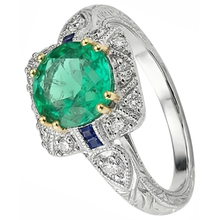 Afbeelding in Gallery-weergave laden, Luxe Edelsteen Ring 3 karaat – hoekaanzicht