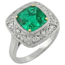 Afbeelding in Gallery-weergave laden, Designer Edelsteen Ring 3 karaat – zijaanzicht