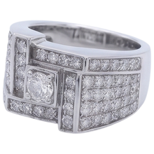 Afbeelding in Gallery-weergave laden, Vintage Look Herenring Ronde Echt Diamanten Sieraden 3 Karaat