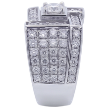 Afbeelding in Gallery-weergave laden, Vintage Look Herenring Ronde Echt Diamanten Sieraden 3 Karaat