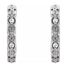 Afbeelding in Gallery-weergave laden, Vintage Stijl Open Hoepel Oorbellen Oude Mijnwerker Echt Diamanten 4 Karaat