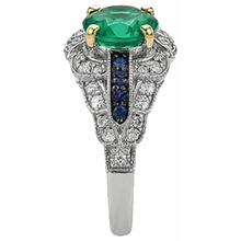 Afbeelding in Gallery-weergave laden, Colombiaanse Smaragd Edelsteen Ring 2,50 karaat 14K – bovenaanzicht
