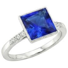 Afbeelding in Gallery-weergave laden, echte princess diamant 3.75karaat ring zijaanzicht