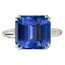 Afbeelding in Gallery-weergave laden, Vrouwen 3 stenen smaragd natuurlijke saffier ring & Natuurlijke echte diamant ( niet in het laboratorium gekweekt )en 4,50 karaat