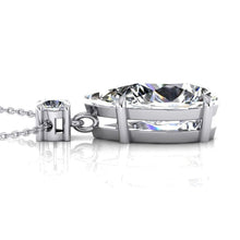 Afbeelding in Gallery-weergave laden, Vrouwen Gouden Hanger Peer & Ronde Echt Diamanten Ketting Sieraden