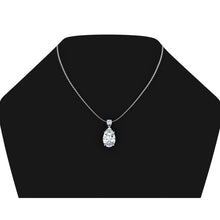 Afbeelding in Gallery-weergave laden, Vrouwen Gouden Hanger Peer & Ronde Echt Diamanten Ketting Sieraden