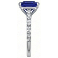 Afbeelding in Gallery-weergave laden, echte round diamant 4.75karaat ring profielweergave