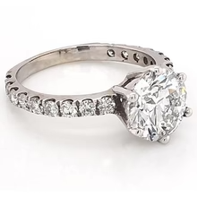 Afbeelding in Gallery-weergave laden, Vrouwen Echt Diamond Accent Ring 3 Karaat 6 Prong Setting Sieraden Nieuw