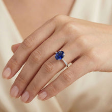 Afbeelding in Gallery-weergave laden, echte round diamant 3.50karaat ring drie kwart