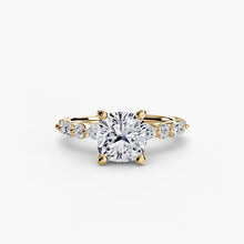 Afbeelding in Gallery-weergave laden, Setting Gold met Fijne Diamant – hoekaanzicht