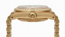 Afbeelding in Gallery-weergave laden, W Dweil presidentieel horloge met Romeinse wijzerplaat Rolex Datumjust diamanten rand goud
