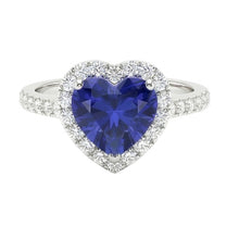 Afbeelding in Gallery-weergave laden, echte heart saffier 3.50karaat ring vooraanzicht