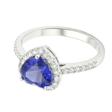 Afbeelding in Gallery-weergave laden, echte heart saffier 3.50karaat ring bovenaanzicht