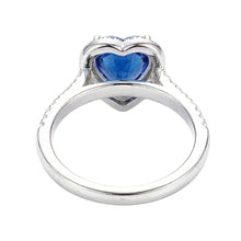 Afbeelding in Gallery-weergave laden, echte heart saffier 3.50karaat ring profielweergave