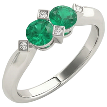 Afbeelding in Gallery-weergave laden, Elegant Edelsteen Ring 1 karaat – zijaanzicht