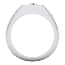Afbeelding in Gallery-weergave laden, Rond Briljant Briljant ring in 10K White Gold – hoekaanzicht