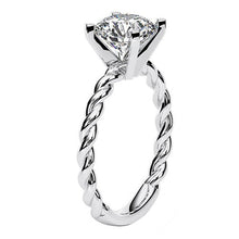 Afbeelding in Gallery-weergave laden, Fijne Diamant Solitaire Verlovingsring – zijaanzicht