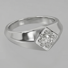 Afbeelding in Gallery-weergave laden, Wit Goud Heren Ring Echte Diamant
