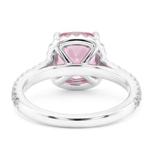 Afbeelding in Gallery-weergave laden, Wit goud 14K 3,01 karaat kussen roze edelsteen trouwring sieraden