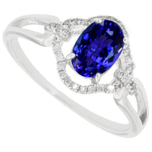 Afbeelding in Gallery-weergave laden, Wit goud 14K 6.70 karaat tanzaniet met Natuurlijke echte diamanten ( niet in een laboratorium gekweekt ) ring