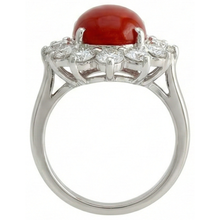 Afbeelding in Gallery-weergave laden, echte round diamant 16.50karaat ring profielweergave