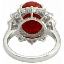 Afbeelding in Gallery-weergave laden, echte round diamant 16.50karaat ring met diamantaccenten