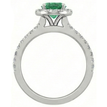Afbeelding in Gallery-weergave laden, echte round smaragd 6.60karaat ring op wit