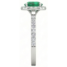 Afbeelding in Gallery-weergave laden, echte round smaragd 6.60karaat ring profielweergave