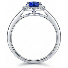 Afbeelding in Gallery-weergave laden, Witgouden 14K 2.30 Ct Ceylon Sapphire Diamonds Ring Nieuw
