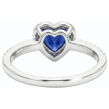 Afbeelding in Gallery-weergave laden, echte heart saffier 3karaat ring profielweergave