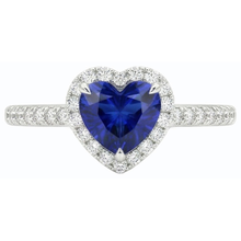 Afbeelding in Gallery-weergave laden, echte heart saffier 3karaat ring op wit