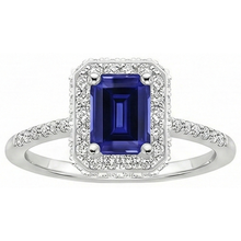 Afbeelding in Gallery-weergave laden, echte round saffier 4.25karaat ring close-up detail