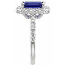 Afbeelding in Gallery-weergave laden, echte round saffier 4.25karaat ring profielweergave