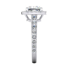 Afbeelding in Gallery-weergave laden, Witgouden Kussen Halo Echt Diamanten Ring 3.65 Karaat Kathedraal Instelling