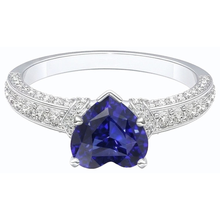 Afbeelding in Gallery-weergave laden, echte round diamant 3.50karaat ring profielweergave