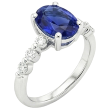 Afbeelding in Gallery-weergave laden, echte round diamant 4.50karaat ring zijaanzicht