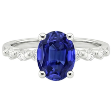 Afbeelding in Gallery-weergave laden, echte round diamant 4.50karaat ring bovenaanzicht