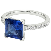 Afbeelding in Gallery-weergave laden, echte round diamant 4karaat ring bovenaanzicht