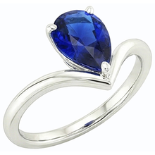 Afbeelding in Gallery-weergave laden, echte pear diamant 2.50karaat ring zijaanzicht
