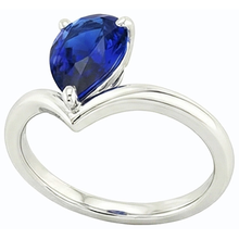 Afbeelding in Gallery-weergave laden, echte pear diamant 2.50karaat ring close-up detail